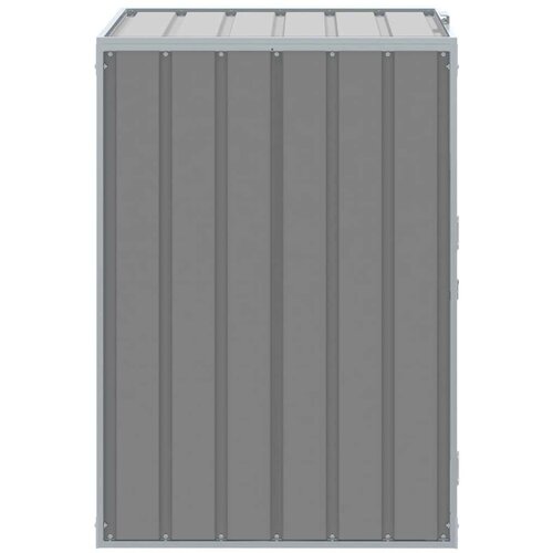 VidaXL Spremi&amp;scaron;te za jednu kantu za otpad siva 72x81x115 cm čelično Slike