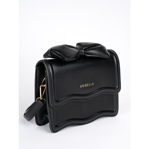 Shelvt Women's little black handbag with a bow Cene
