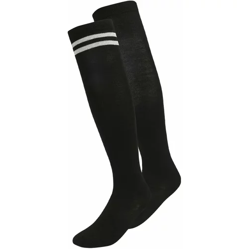 Urban Classics Čarape preko koljena siva / crna