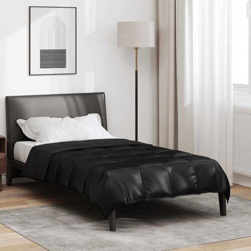 Puni Polna celoletna prevleka Črna 220 x 140 cm Satin in mikrovlakna, (5000147091) Cene