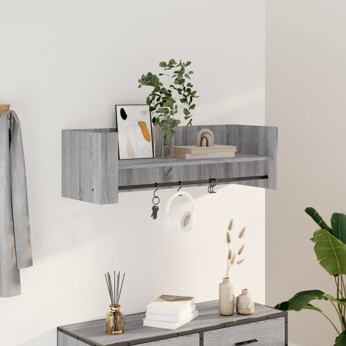 vidaXL Zidna polica siva boja hrasta 100x35x30,5 cm konstruirano drvo Cijene