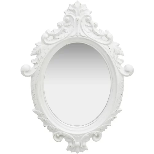 vidaXL Zidno ogledalo u dvorskom stilu 56 x 76 cm bijelo