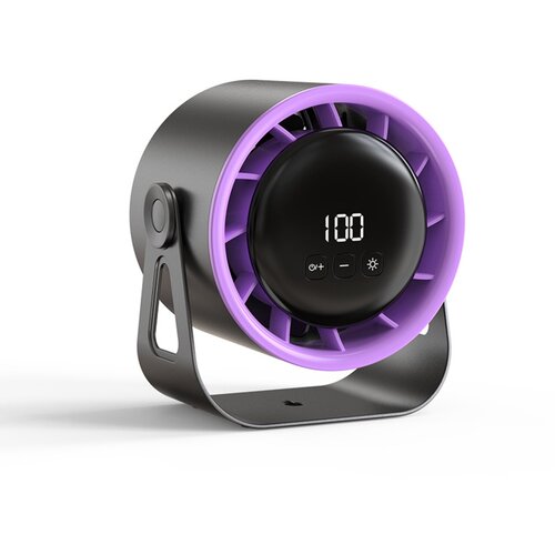INF 100-stopenjski ventilator s sponko za kroženje zraka, baterija 2000mAh, digitalni zaslon, nočna lučka in večkotno nastavljanje Siva, (5000286498) Cene