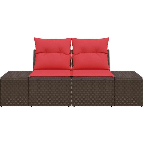  Vrtni kauč s jastukom 184 x 62 x 69 cm poliratan Slike