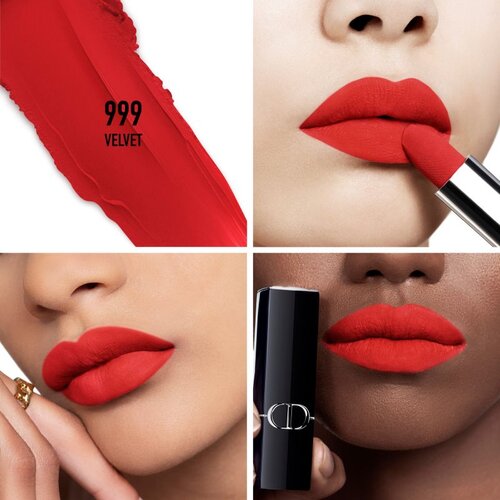 Dior Rouge dolgoobstojna &amp;scaron;minka polnilna odtenek 999 Velvet 3,5 g Slike