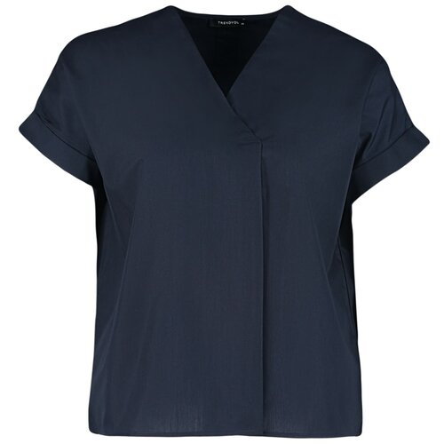 Trendyol Curve Plus Size Blouse - Navy blue - Relaxed fit Slike
