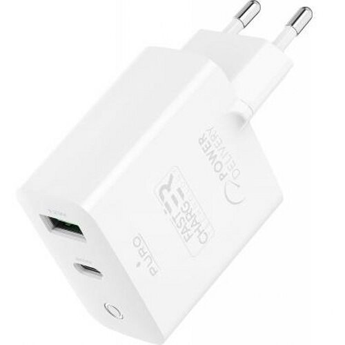 Puro Polnilnik z dvojno USB A C PD vti?nico 32 W (12 20 W) Power Delivery, Bela, (21683731) Cene