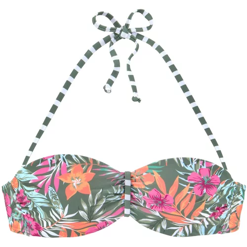 VENICE BEACH Bikini zgornji del pastelno zelena / oranžna / roza / bela