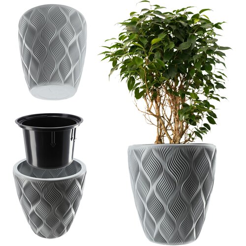 KADAX cvetlični lonec z vložkom 42 cm pokrov za cvetlični lonec plastika visok, (5000353049) Cene