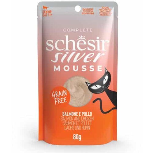 Schesir Cat Silver Mus - Piletina i Losos - 80 g Cene