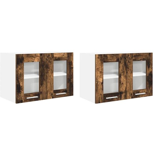  ormarić s pohranom 2 pcs Dimljeni hrast 60 x 31 x 40 cm Slike
