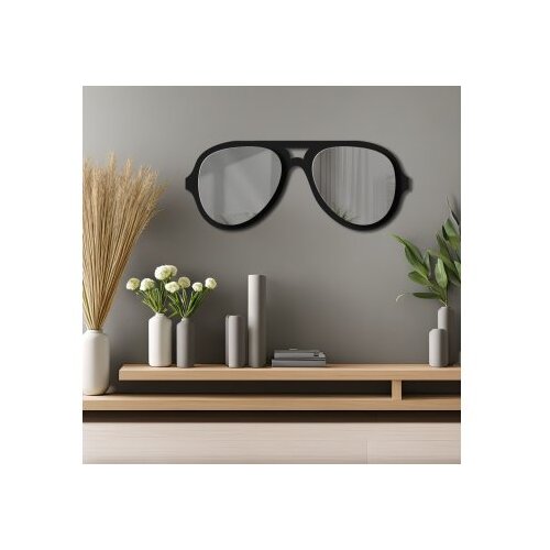 WALLXPERT Zidno ogledalo Ozgl508, 70x28 cm, Siva Cene