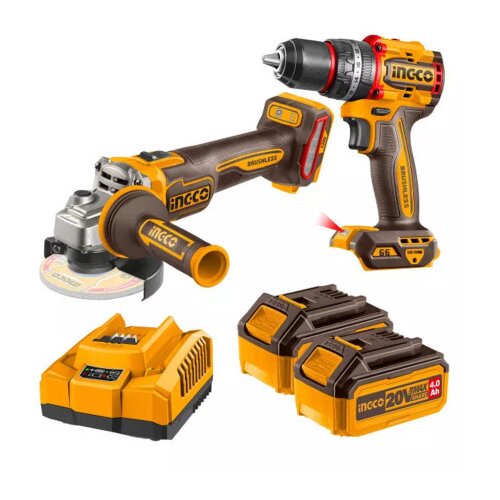 INGCO TOOLS Bu&scaron;ilica i brusilica AKU 2x4.0Ah s punjačem 66nm u kutiji CKLI20256E Cijene