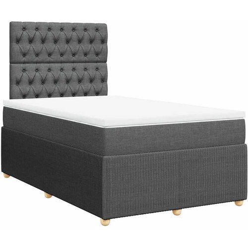  Krevet box spring s madracem tamnosivi 120 x 190 cm tkanina Slike