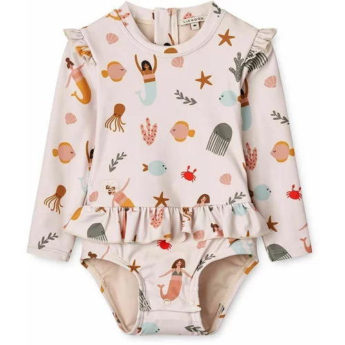 Liewood Enodelne kopalke za dojenčke Sille Baby Printed Swimsuit