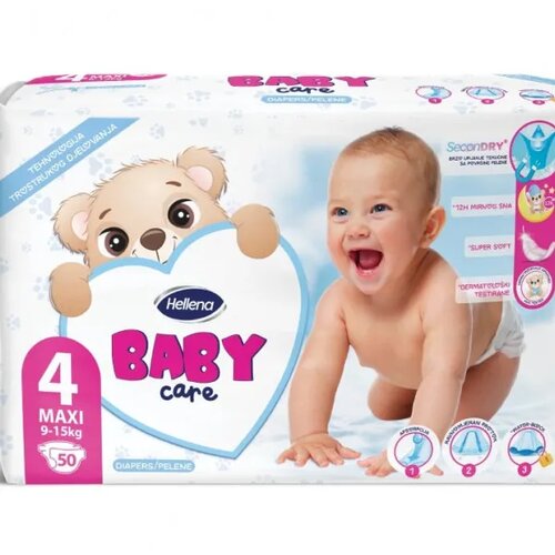 Hellena baby care pelene 4 maxi 50/1 (9-15kg) Slike