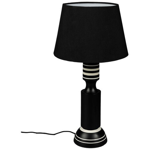 Dutchbone Črna namizna svetilka s tekstilnim senčilom (vi&scaron;ina 60 cm) Virgil &ndash; Cene