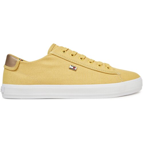 Tommy Hilfiger Tenis superge Vulc Canvas Lace Up Sneaker FW0FW08647 Rumena Slike