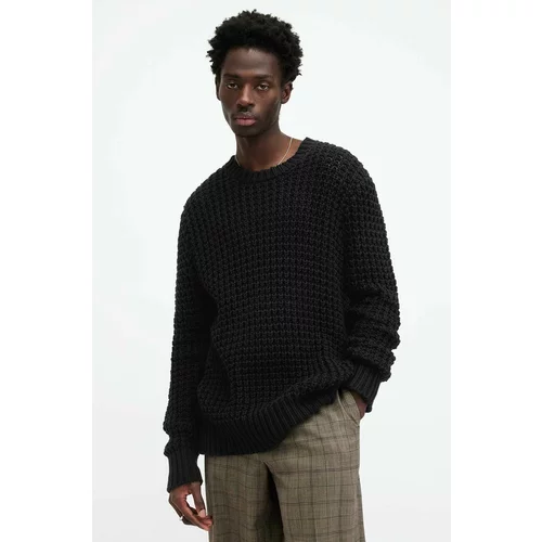 AllSaints Pamučni pulover ILLUND boja: crna, topli