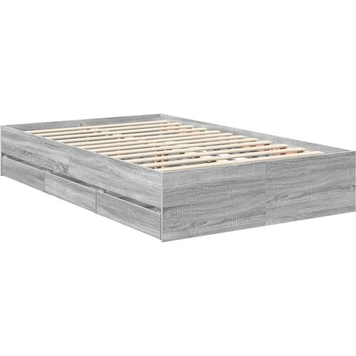  Krevetna konstrukcija Siva Sonoma 120 x 190 cm Inženjersko Drvo 196 x 123 x 100 cm Slike
