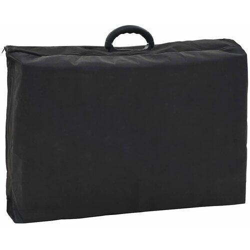  Prenosiva kozmetička stolica od umjetne kože 185 x 78 x 76 cm crna Slike