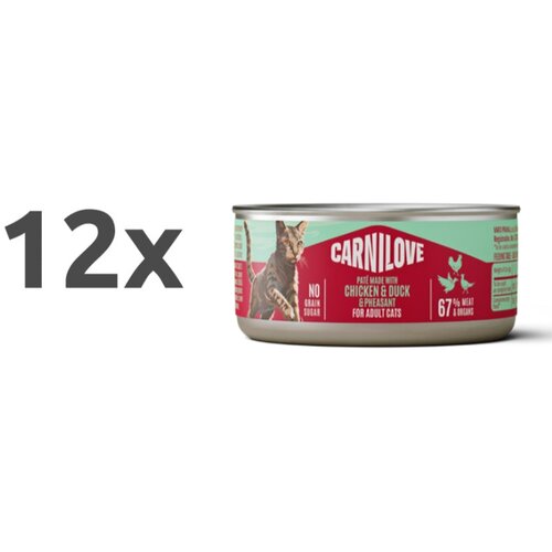 Carnilove Cat Adult konzerva, pate - pi&scaron;čanec, raca in fazan - 100 g 12 x 100 g Cene