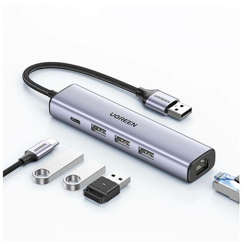 Ugreen USB Hub 3xUsb+RJ45 (1000m) CM475 Cene