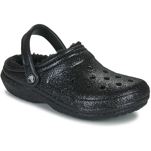 Crocs Cokli Classic Glitter Lined Clog Črna Slike