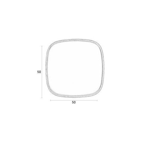 White Label Stensko ogledalo z lesenim okvirjem 50x50 cm Nyko &amp;ndash; Slike