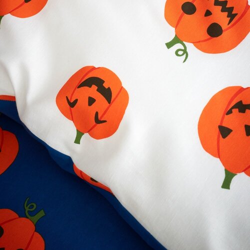 Catherine Lansfield Modra/oranžna posteljnina za zakonsko posteljo 200x200 cm Halloween Pumpkins &amp;ndash; Slike