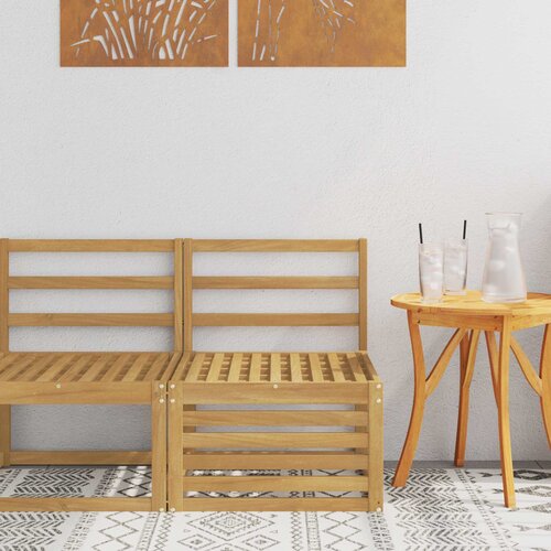  Srednja sofa za van Čvrsto drvo akacije Bijela 63 x 59 x 73 cm Cijene