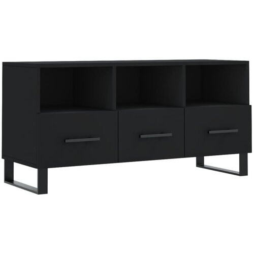 Maison Chic TV omarica - TV enota - Televizijska omarica črna 102x36x50 cm inženirski les, (21698809) Cene