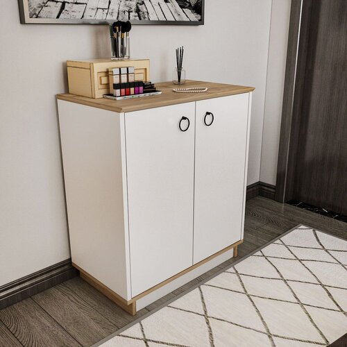 Woody Fashion N&amp;uuml;anse - White, Walnut WhiteWalnut Console Slike