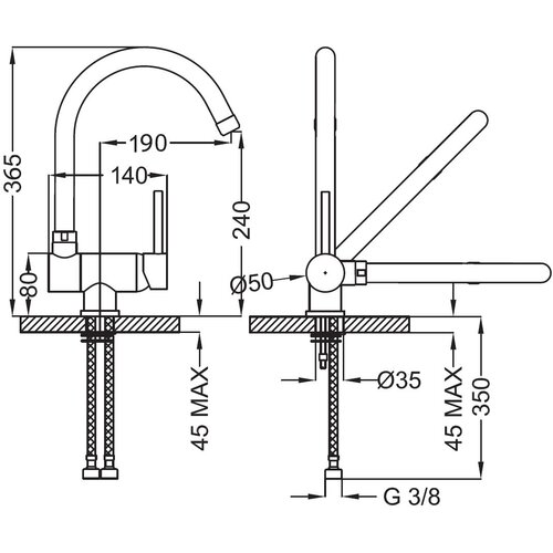 Sink Solution petra - pregibna Slike