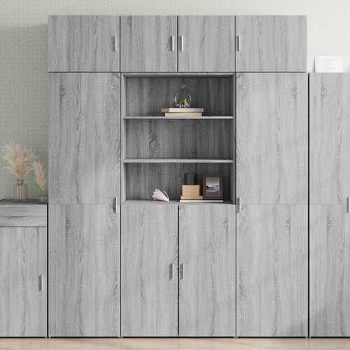 Furnova Omara za shranjevanje siva sonoma 80x42,5x225 cm inž. les, (21953882) Cene