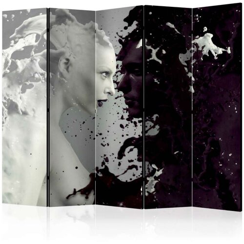  Paravan u 5 dijelova - Black and White Faces II [Room Dividers] 225x172 Slike