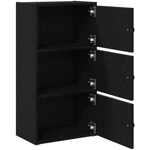 VidaXL Regal za knjige crni hrasta 40x24x77 cm od konstruiranog drva Slike