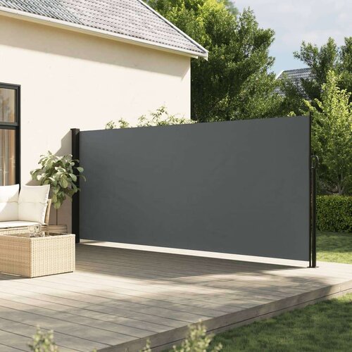 VidaXL Uvlačiva bočna tenda 160 x 600 cm antracit Slike
