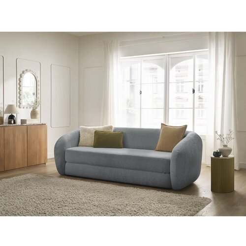 Bobochic Paris Temno siva raztegljiva sedežna garnitura iz &amp;scaron;enilje 228 cm Neyo &amp;ndash; Slike