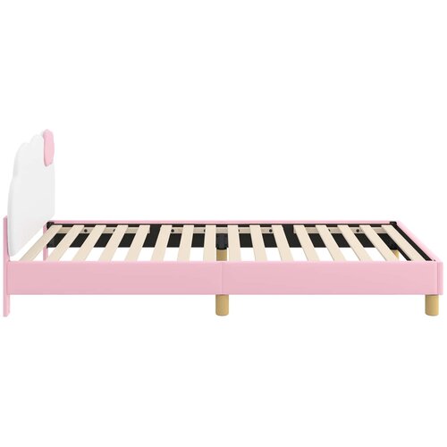  Krevet za djecu s uzglavljem Ružičasta 80 x 200 cm PU Slike