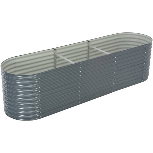 vidaXL Visoka greda 320x80x81 cm pocinkano jeklo siva Cene