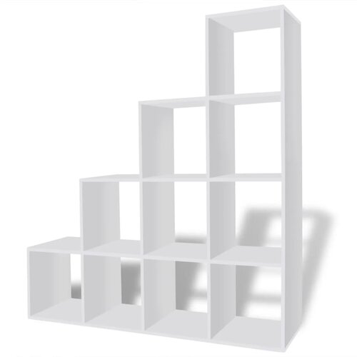 Maison Chic Stopničasta Knjižna omara - Knjižni regal 142 cm bela, (21723090) Slike