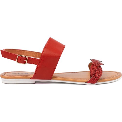Shelvt Red flat sandals with glitter Cijene