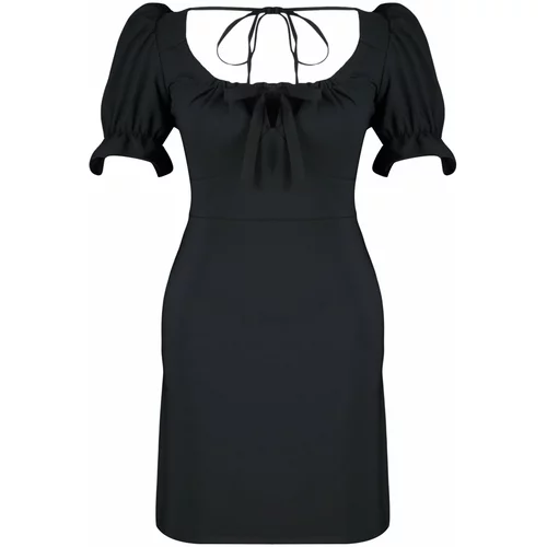 Trendyol Curve Black A-Line Mini Woven Dress
