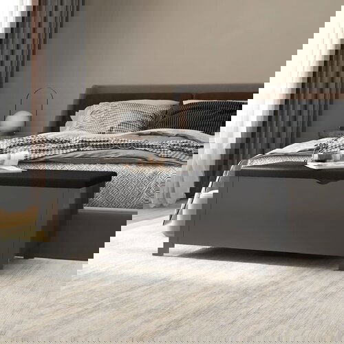 VidaXL kutija za pohranu s jastukom siva 105 x 40 x 45 cm od iverice Slike