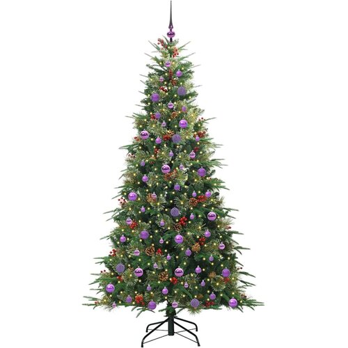  Umjetno božićno drvce s stalakom Zelena 210 cm PE i PVC 130 x 130 x 210 cm Slike