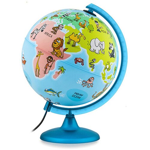 Tecnodidattica Globus Mappa&amp;amp;amp;Mondo, 25 cm, z lučko, angle&amp;scaron;ki Slike