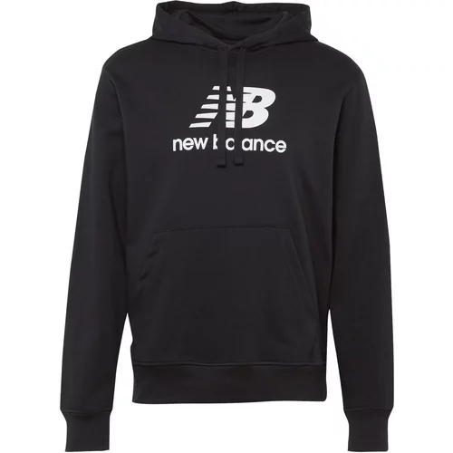 New Balance Sweater majica crna / bijela