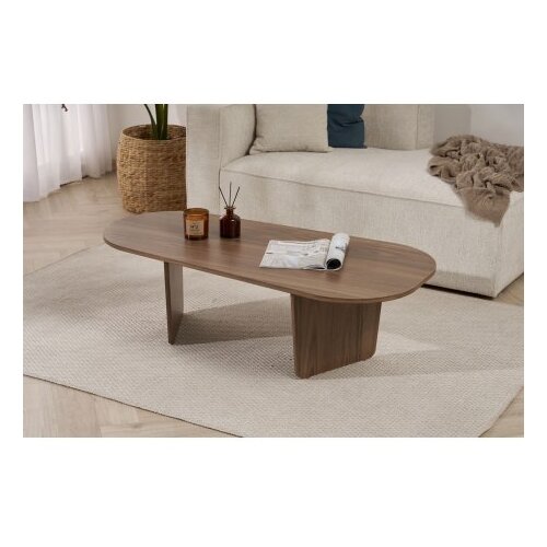 Hanah home sto za kafu ovalis walnut Slike