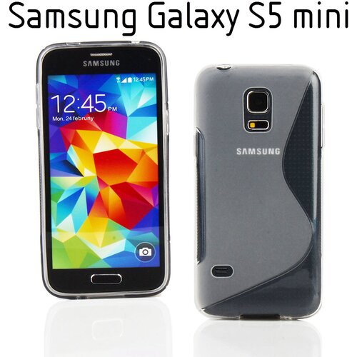 Gumijasti / gel etui S-Line za Samsung Galaxy S5 mini - prozorni Slike